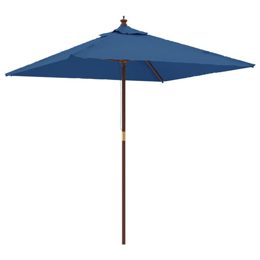 Vidaxl Sombrilla De Jardín Poste De Madera Azul Azure 198x198x231 Cm_0