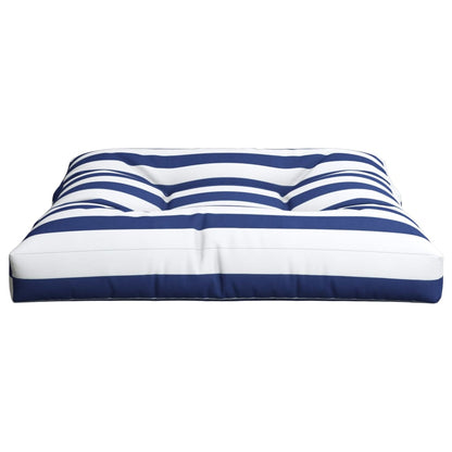 Vidaxl Cojín Para Palés Tela A Rayas Azul Y Blanco 80x80x12 Cm_5