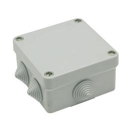 Caja empalme estanca con tornillos y 7 conos para tubo 100x100x55 mm Famatel