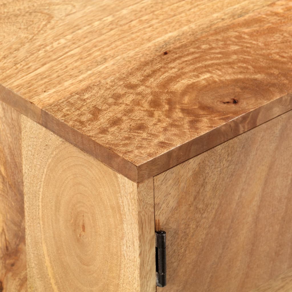 Mesa De Centro De Madera Maciza De Mango 90x50x35 Cm_3