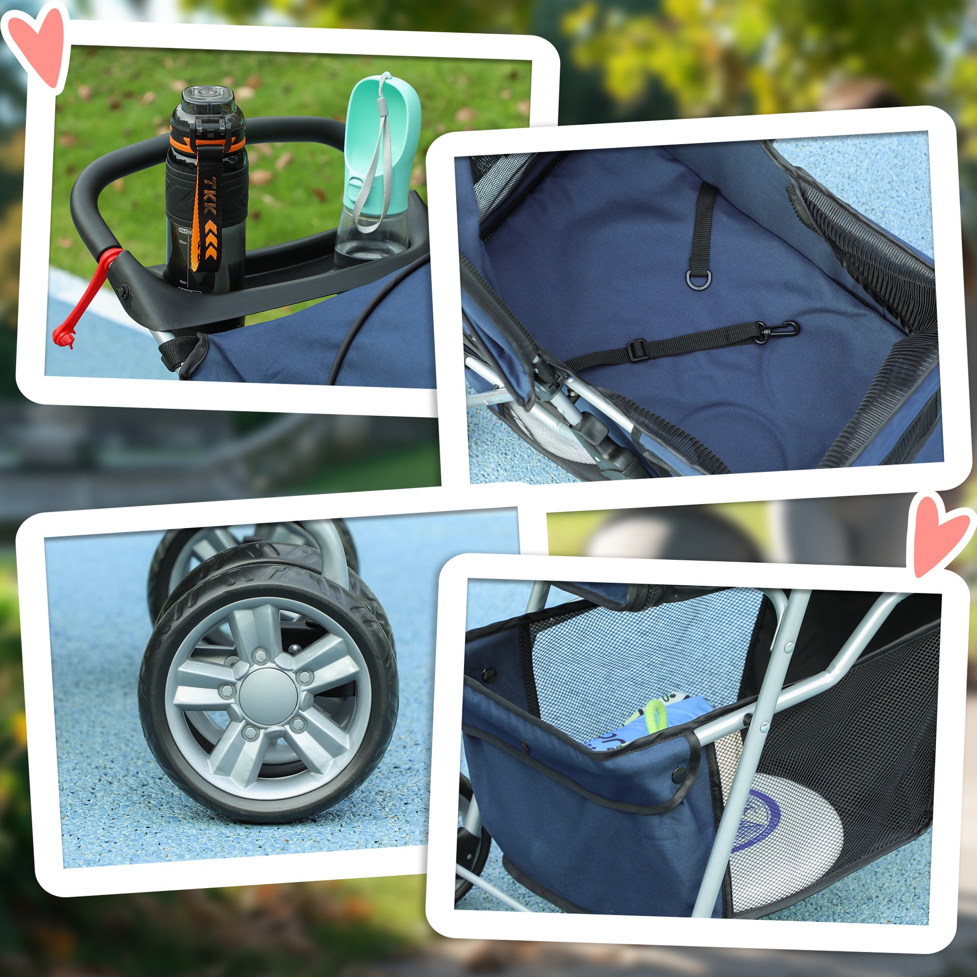 Pawhut Carrito Para Perros Plegable Hasta 10 Kg_3