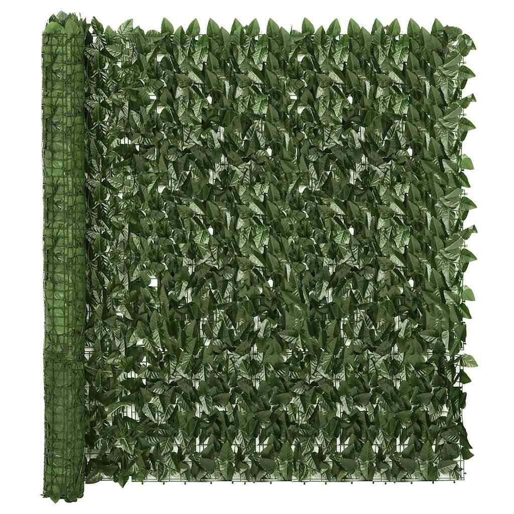Vidaxl Toldo Para Balcón Con Hojas Verde Oscuro 600x150 Cm_0