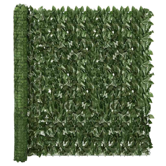 Vidaxl Toldo Para Balcón Con Hojas Verde Oscuro 600x150 Cm_0