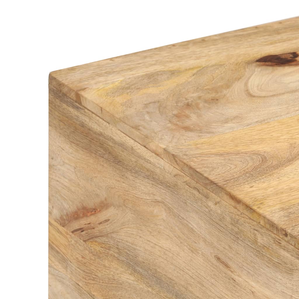 Mesa De Centro Madera Maciza De Mango 67x67x45 Cm_4