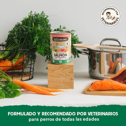 Lata de Salmón y Ternera BARF para perros Wild Balance 400 g
