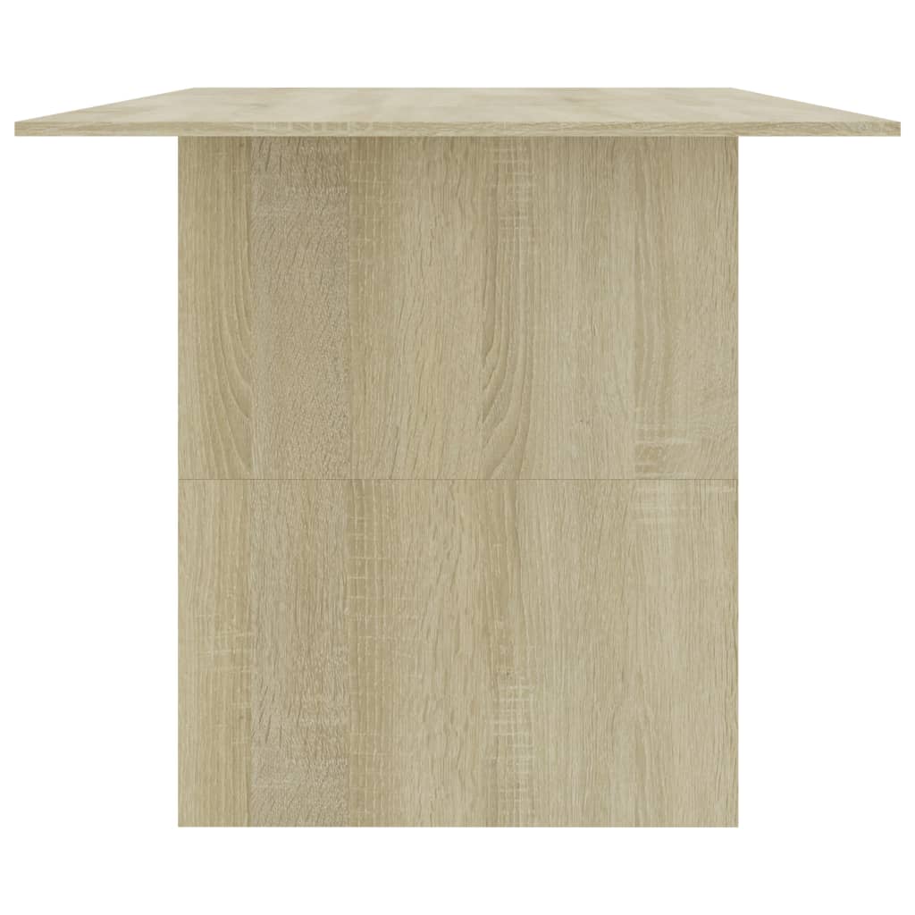 Mesa De Comedor Madera De Ingeniería Roble Sonoma 180x90x76 Cm_3
