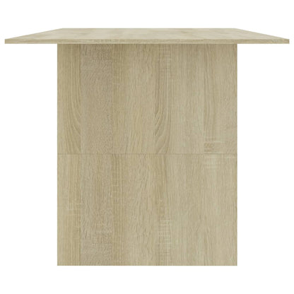 Mesa De Comedor Madera De Ingeniería Roble Sonoma 180x90x76 Cm_3