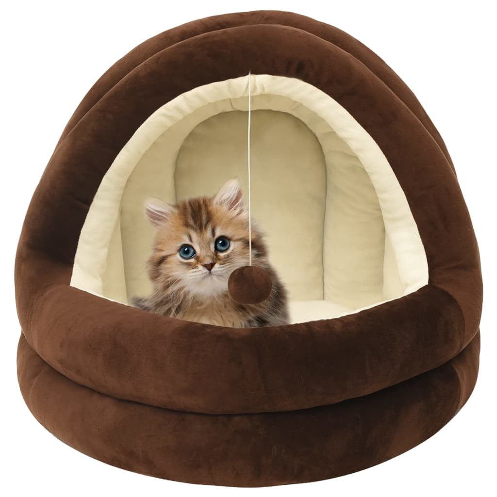 Vidaxl Cama Para Gatos Color Marrón Y Crema 50x50x45 Cm_1