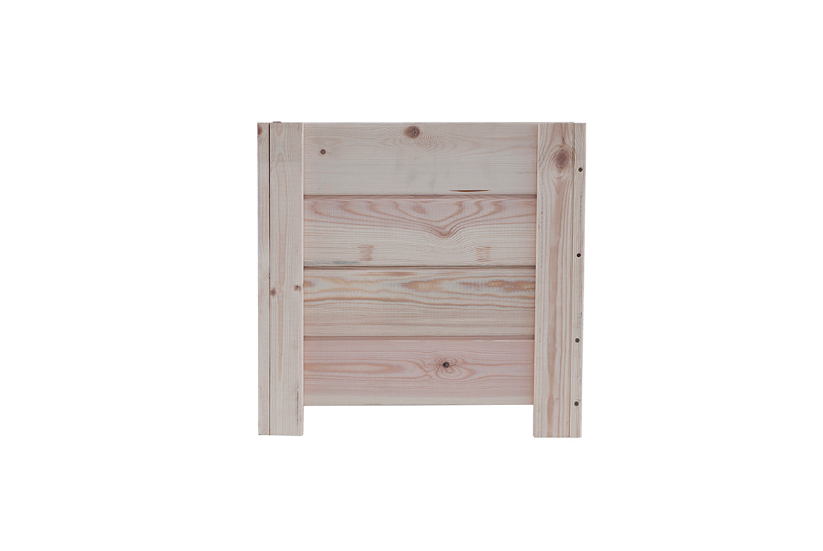 Macetero Elche Cuadrado De Madera Natural De 50 X 50 X 47 Cm 75l Para Interior, Incluye Bolsa Geotextil_2