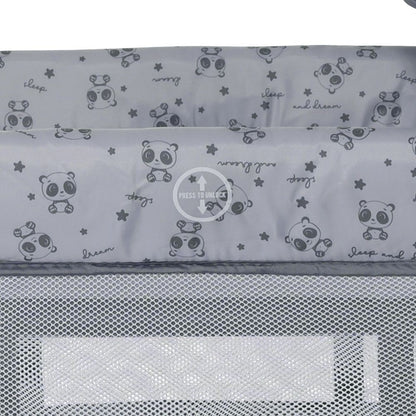 Cuna De Viaje Moonlight (1 Nivel) Cool Grey Pandas_3
