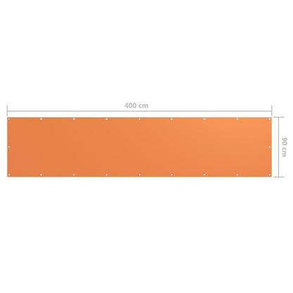 Vidaxl Toldo Para Balcón Tela Oxford Naranja 90x400 Cm_4