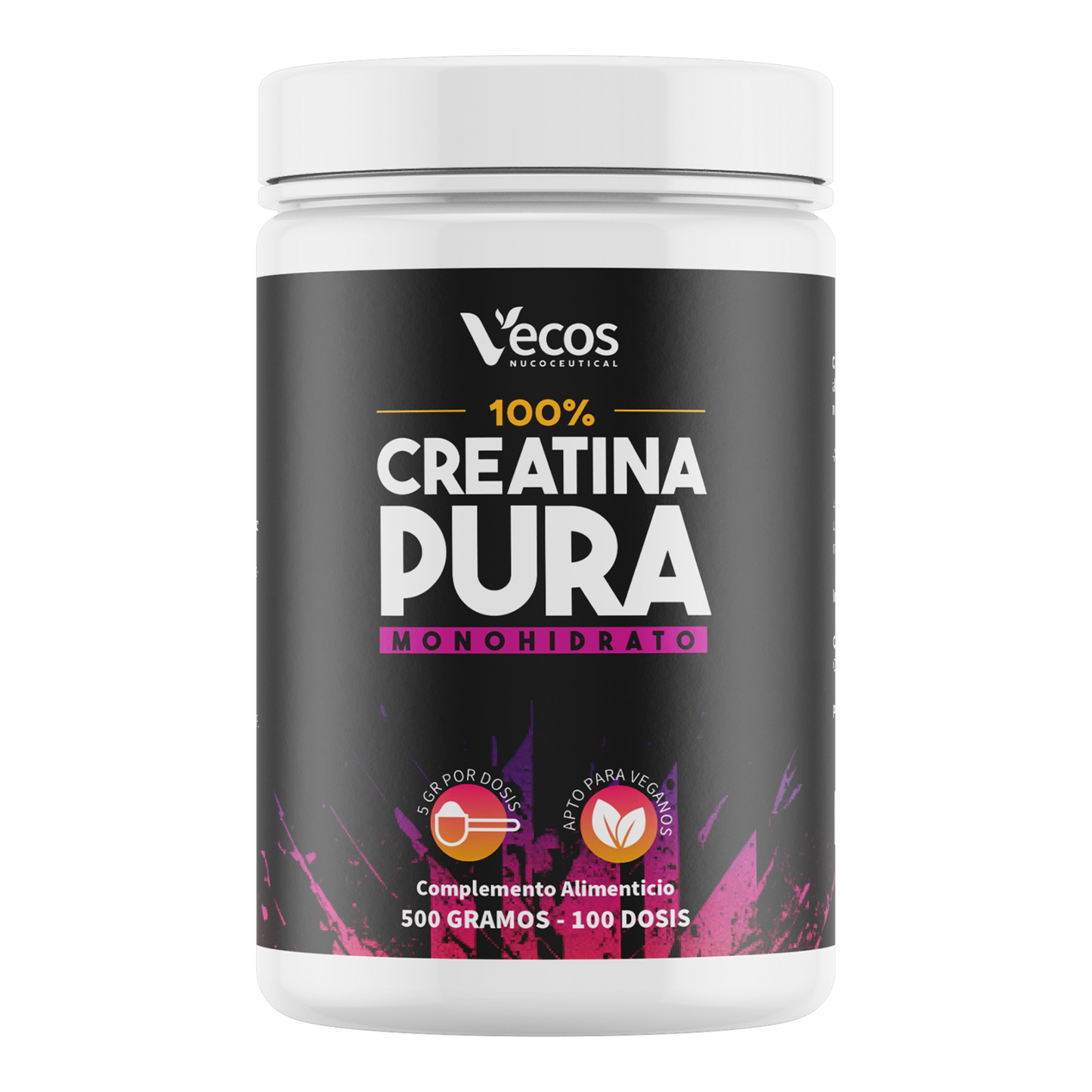 Creatina Monohidrato Pura Vecos 500 G | Para Fuerza, Potencia Y Entrenamiento_0