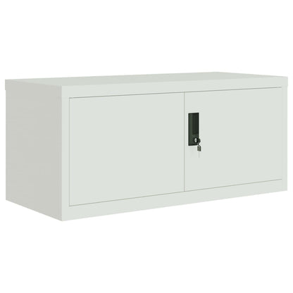 Armario Archivador De Acero Gris Claro 90x40x145 Cm_2