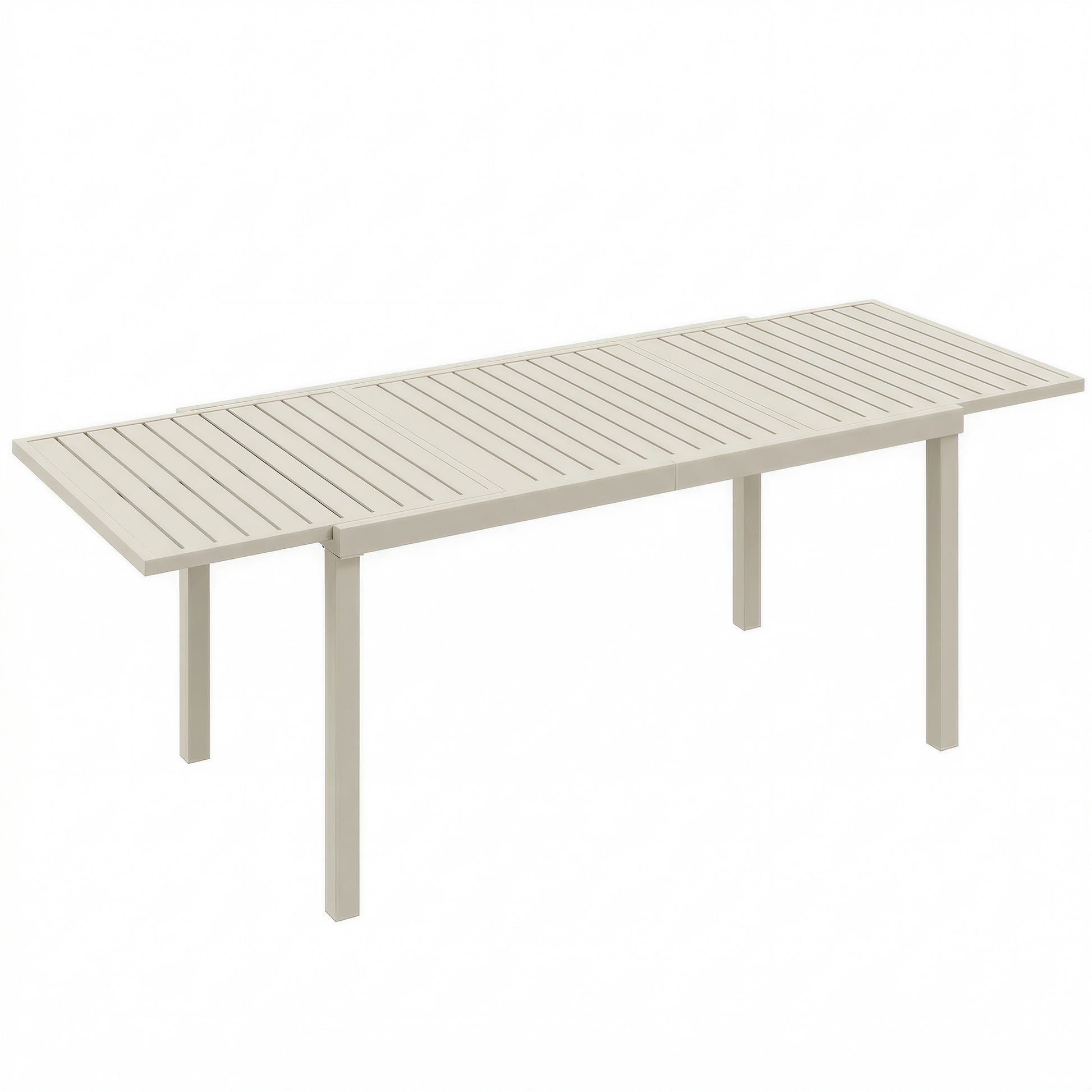Outsunny Mesa De Jardín Extensible De Aluminio 150/225x85x75 Cm Blanco_0