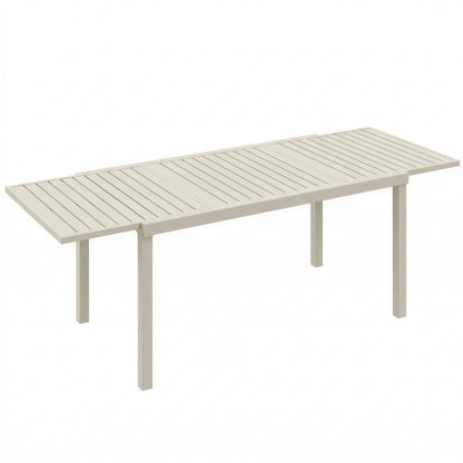 Outsunny Mesa De Jardín Extensible De Aluminio 150/225x85x75 Cm Blanco_0