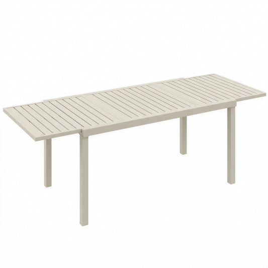 Outsunny Mesa De Jardín Extensible De Aluminio 150/225x85x75 Cm Blanco_0