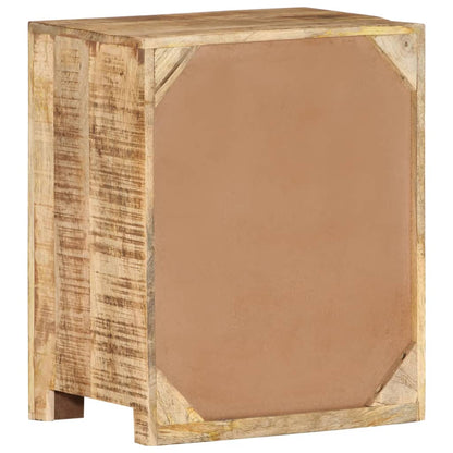 Mesita De Noche De Madera De Mango Rugosa 40x30x50 Cm_1