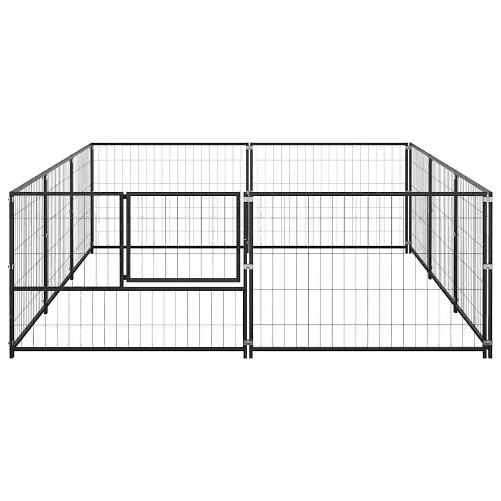 Perrera Acero 6 M² Negra_4