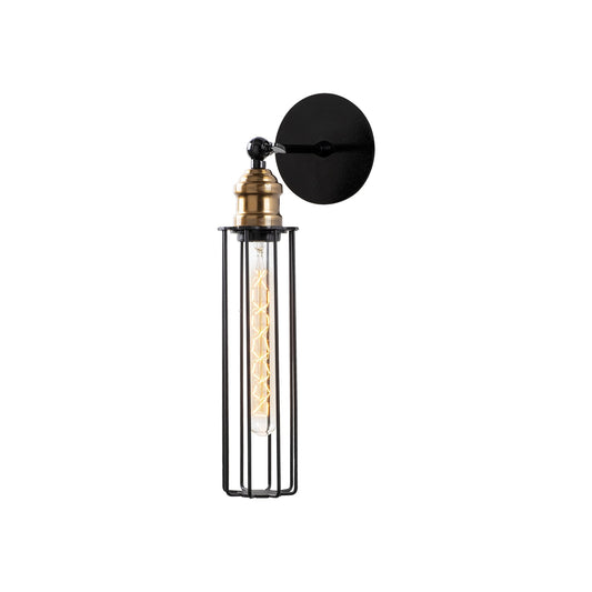 Aplique De Pared, Metal , Negro, 8x16x40, Casquillo E 27 Max 40 W_0