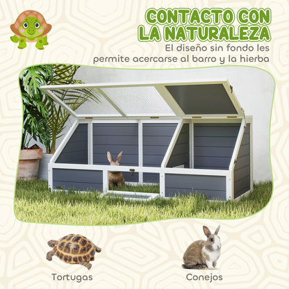 Pawhut Casa Para Tortugas De Madera_4