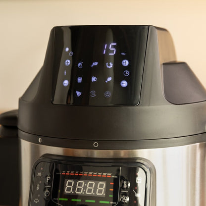Olla Programable Con Cabezal Freidora De Aire Gm H Fry. Robot De Cocina Multifunción, 6 Litros Capacidad, Tapa Advance, Programable 24h, Temperatura_3