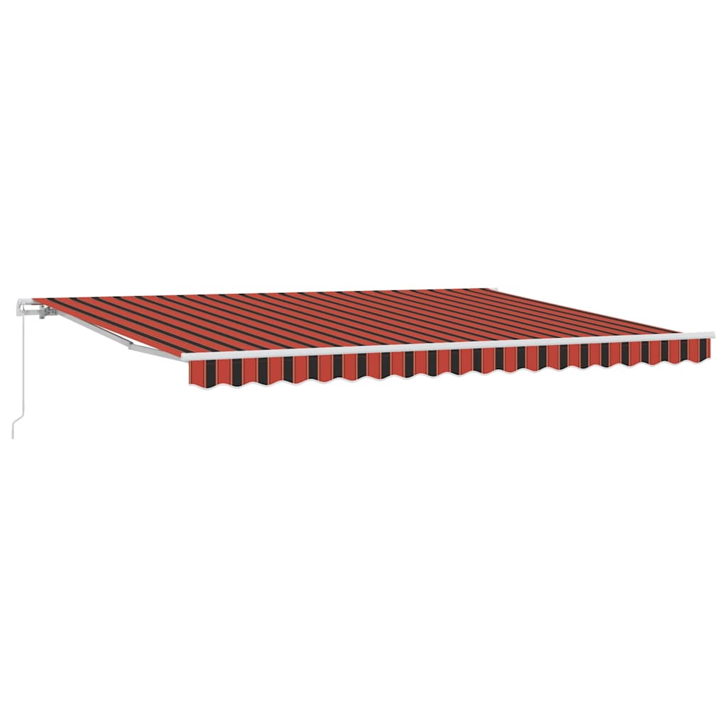 Toldo Retráctil Naranja Y Marrón 450 X 300 X 165 Cm_0