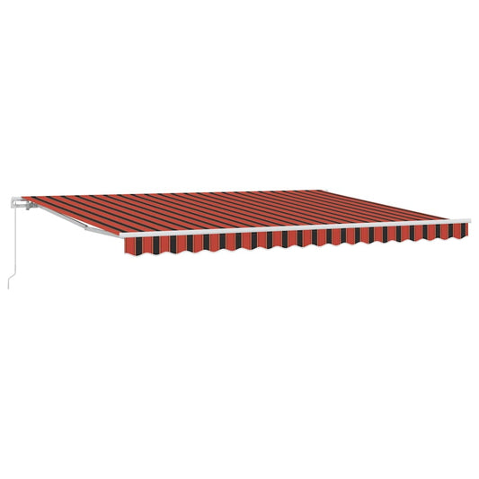 Toldo Retráctil Naranja Y Marrón 450 X 350 X 165 Cm_0