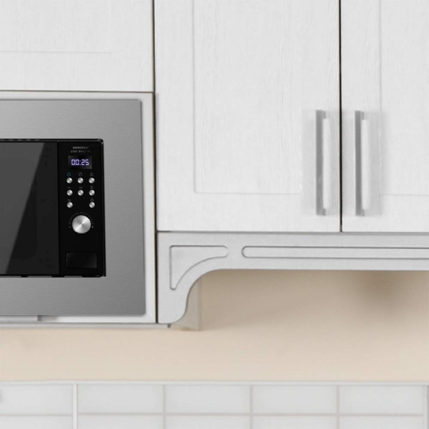 Microondas Encastrable Digital Grandheat 2000 Built-in Steel Black. 700w, Integrable, 20l, Grill, 9 Funciones Preconfiguradas, Quick Start, Diseño E_4