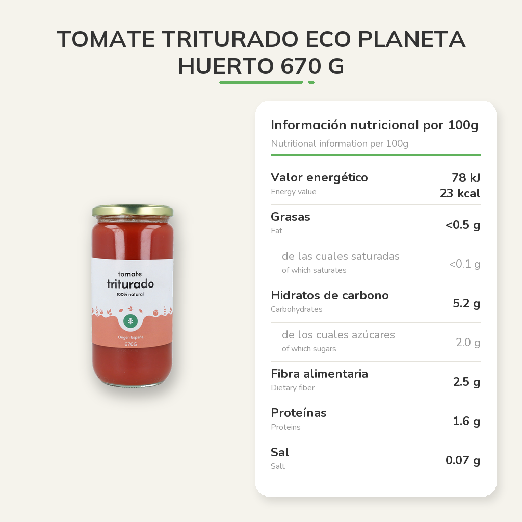 Información nutricional