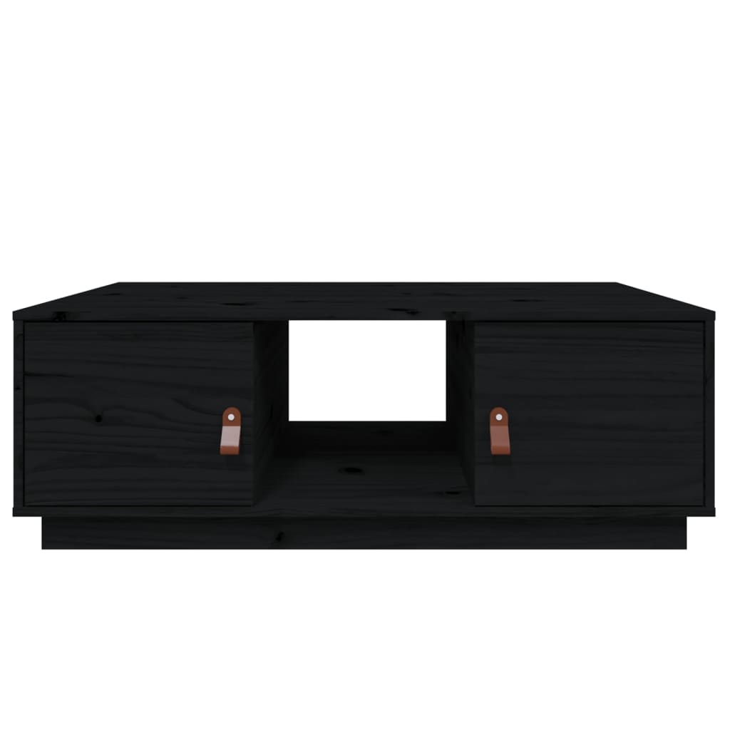Mesa De Centro De Madera Maciza De Pino Negro 100x50x35 Cm_4