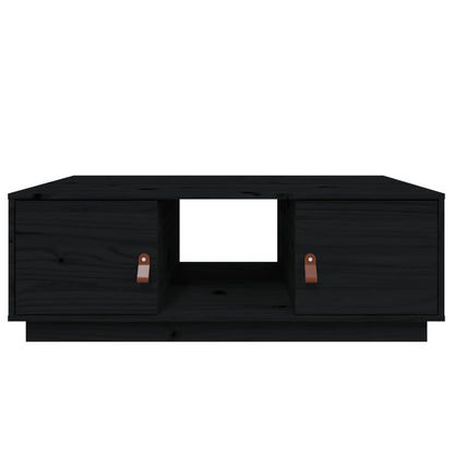 Mesa De Centro De Madera Maciza De Pino Negro 100x50x35 Cm_4