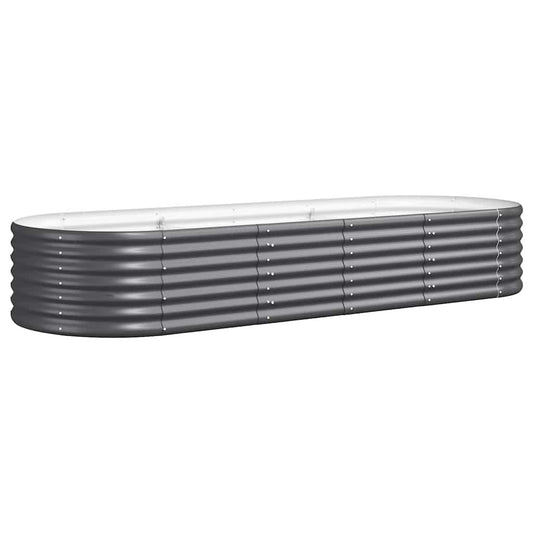 Jardinera Arriate Acero Galvanizado Antracita 224x80x36 Cm_0