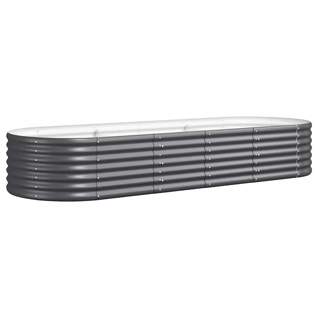 Jardinera Arriate Acero Galvanizado Antracita 224x80x36 Cm_0