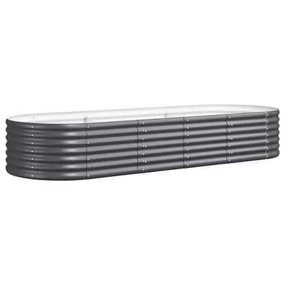 Jardinera Arriate Acero Galvanizado Antracita 224x80x36 Cm_0