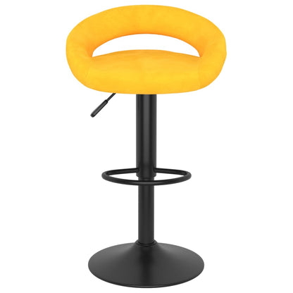 Taburetes De Cocina 2 Unidades Terciopelo Amarillo Mostaza_1