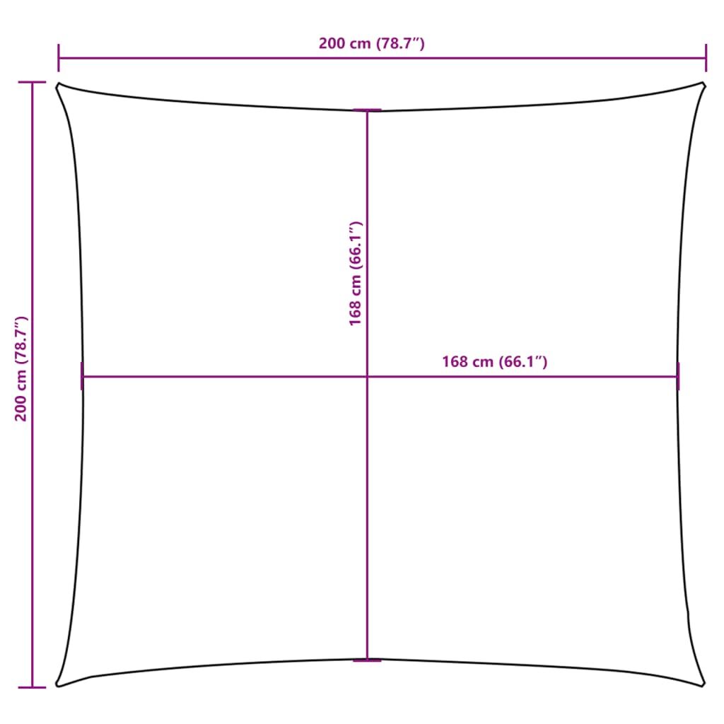 Vidaxl Toldo De Vela Cuadrado Tela Oxford Blanco 2x2 M_2