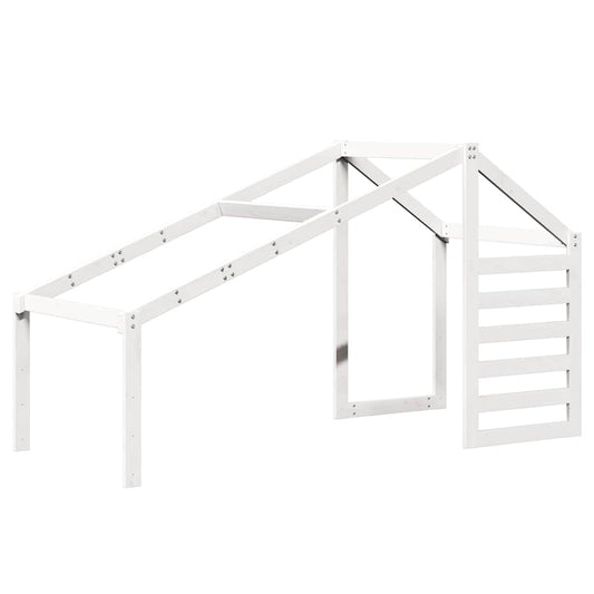 Techo De Cama Infantil Madera Maciza Pino Blanco 198x97x113 Cm_0
