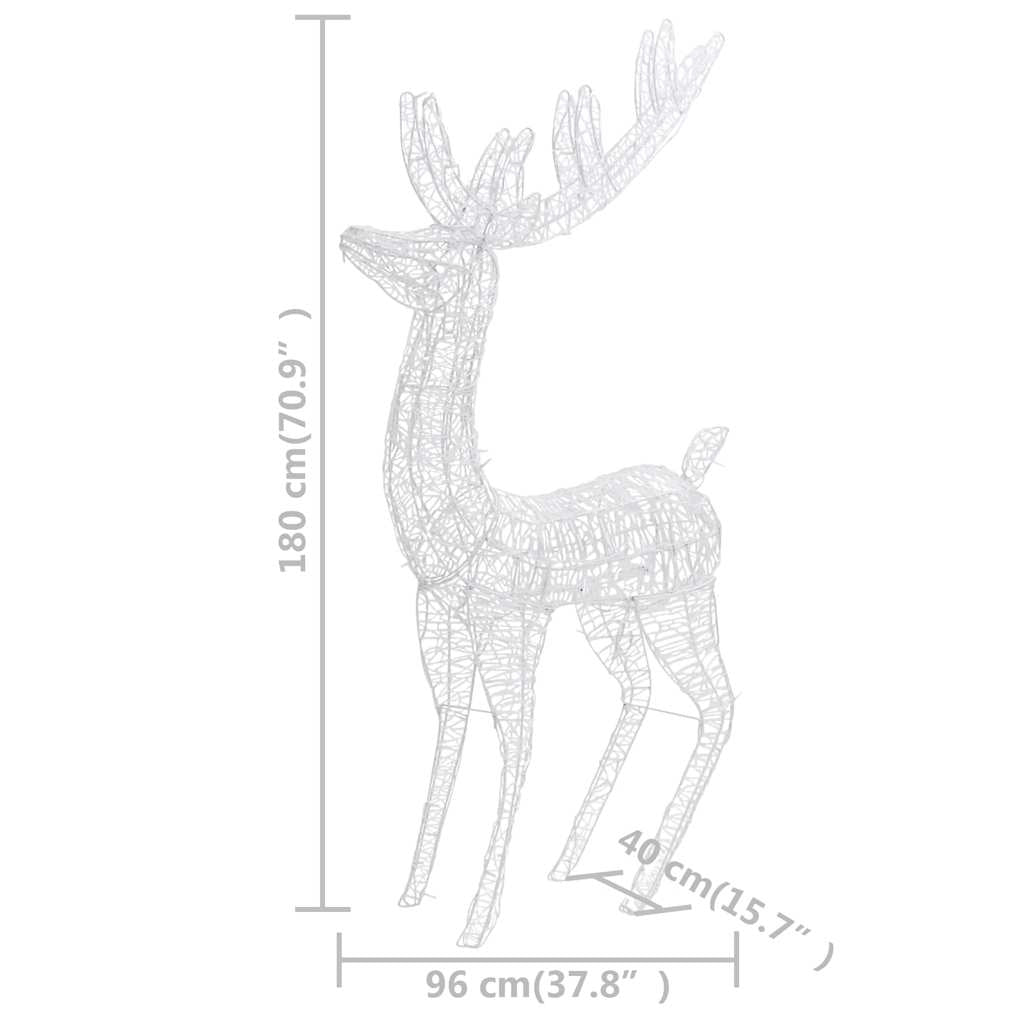 Vidaxl Reno Navideño Acrílico Xxl 250 Leds Blanco Frío 180 Cm_2