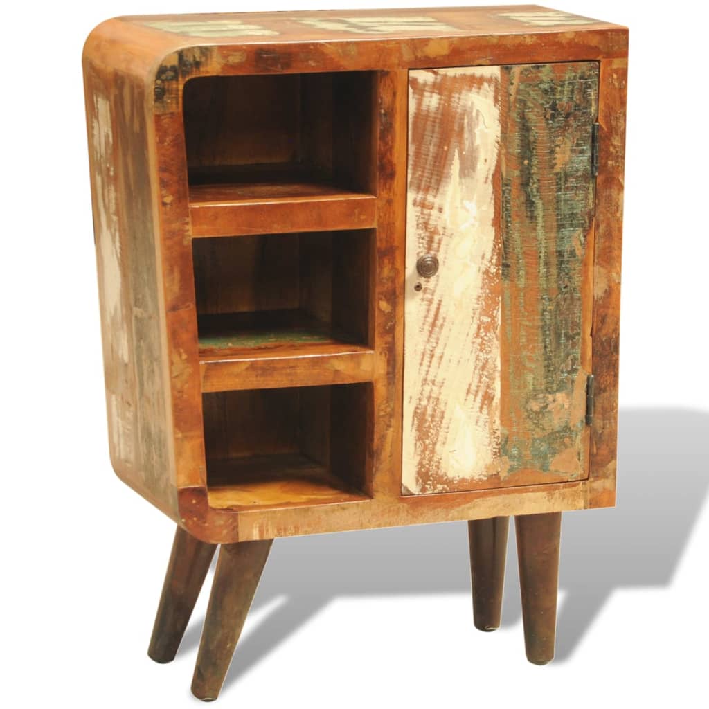 Aparador De Madera Reciclada Con 1 Puerta Estilo Vintage_1