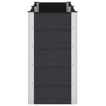 Arriate Elevado Negro 200 X 50 X 91 Cm Wpc Y Aluminio_3