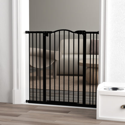 Pawhut Barrera Para Perros Con Ancho Ajustable 74-100 Cm Negro_1