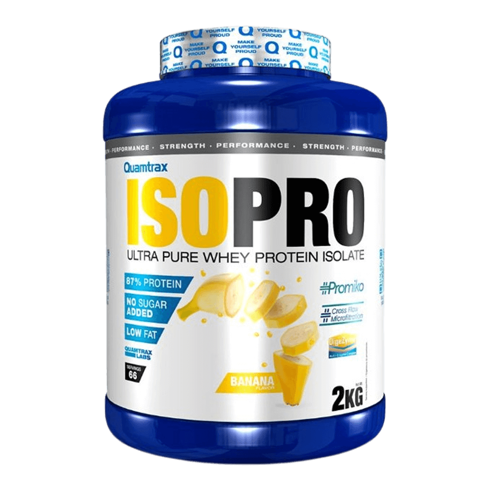 Isopro Cfm - 2kg - Platano - Proteína De Aislado De Suero Isolate - Quamtrax_0
