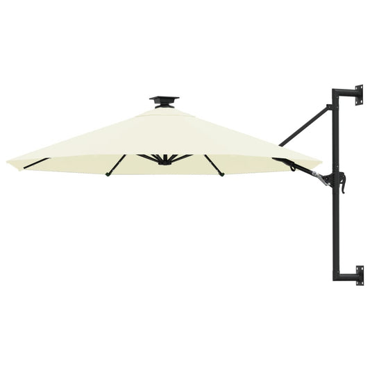 Vidaxl Sombrilla De Jardín De Pared Con Luces Led Arena 300 Cm_0