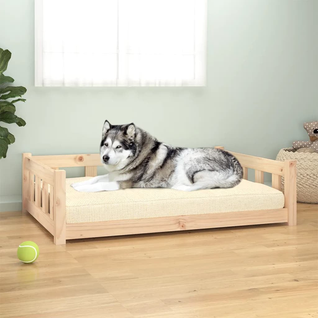 Vidaxl Cama Para Perros Madera Maciza De Pino 105,5x75,5x28 Cm_1