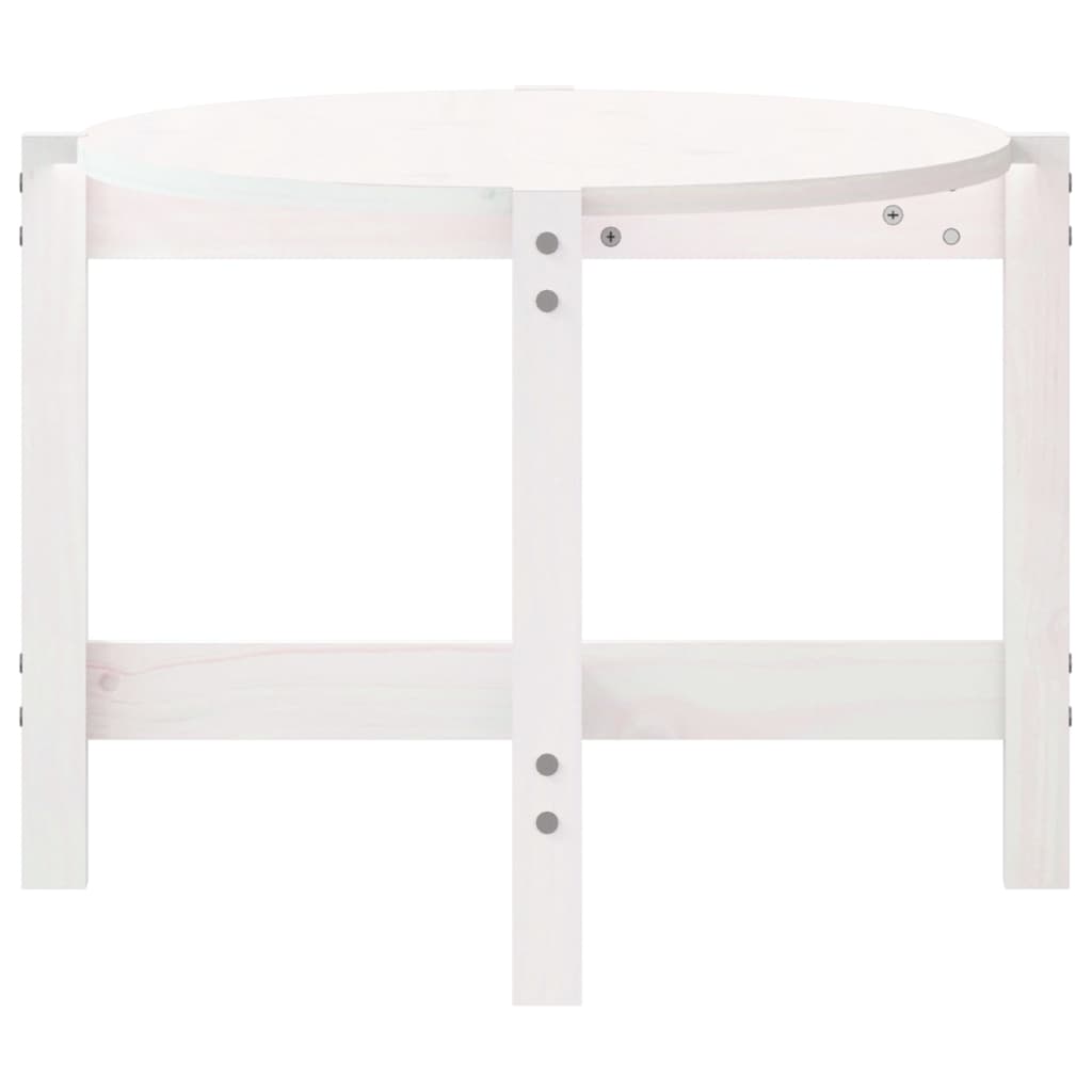 Mesa De Centro De Madera Maciza De Pino Blanco 118x63x45 Cm_4