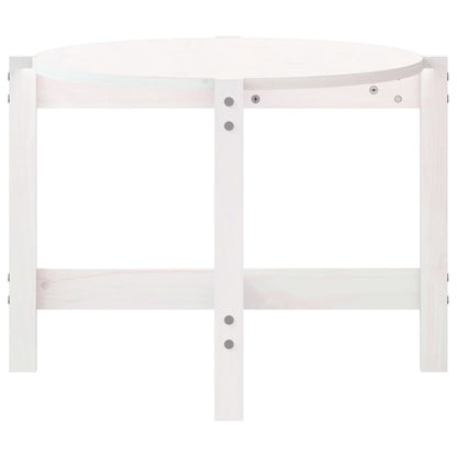Mesa De Centro De Madera Maciza De Pino Blanco 118x63x45 Cm_4