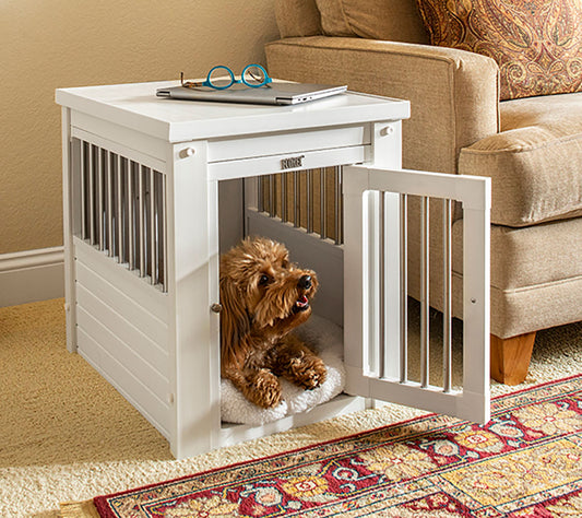 Jaula Para Perros Confort Modelo Arkansas - Perrera De Interior - Cuatro Colores Y Tres Tamaños A Elegir Blanco_0
