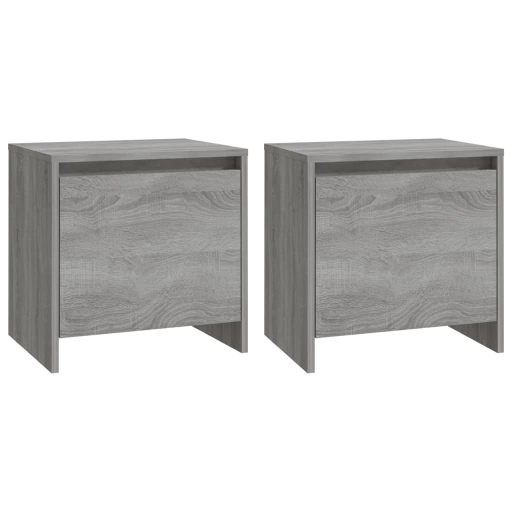 Mesitas Noche 2 Uds Madera Ingeniería Gris Sonoma 45x34x44,5 Cm_0