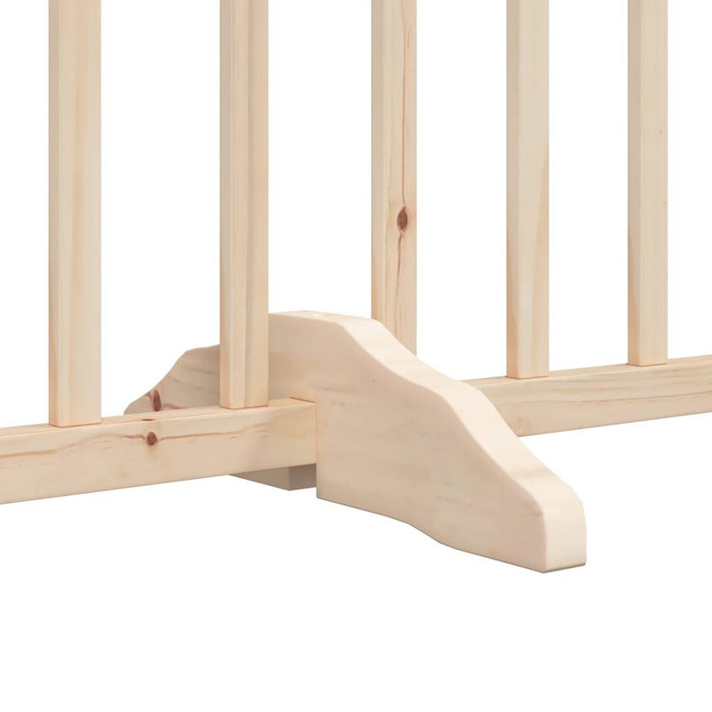 Vidaxl Puerta Para Perros Plegable 12 Paneles Madera De Álamo 600 Cm_5