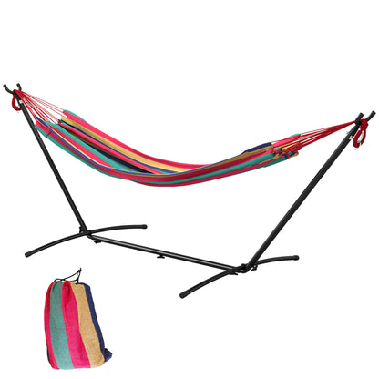 Outsunny Hamaca Con Soporte 310x117 Cm Hamaca De Camping Con Bolsa De Transporte_0